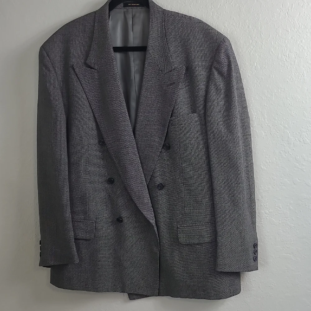 Givenchy Charcoal Double-Breasted Blazer Size Large